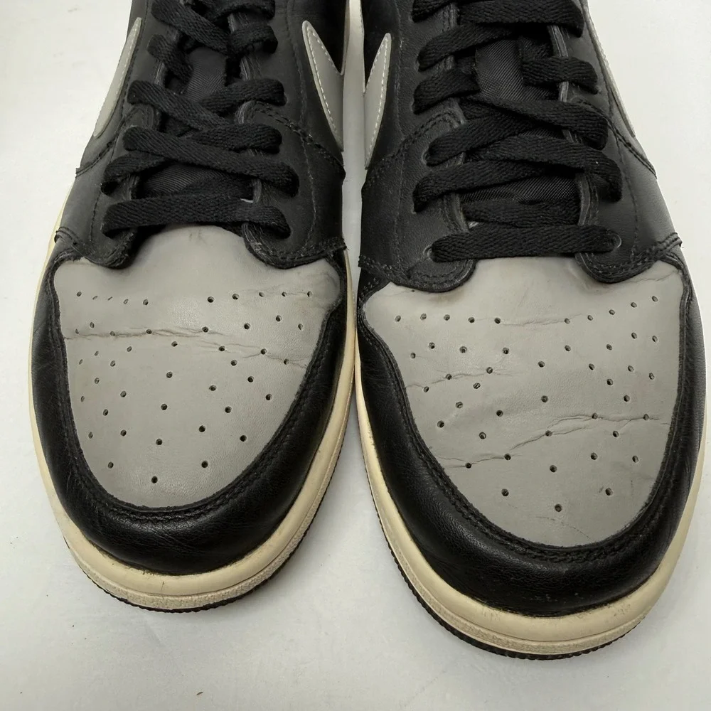 Nike Jordan 1 Retro Low OG 'Shadow' Mens 14 Black Grey 705329-003 2015